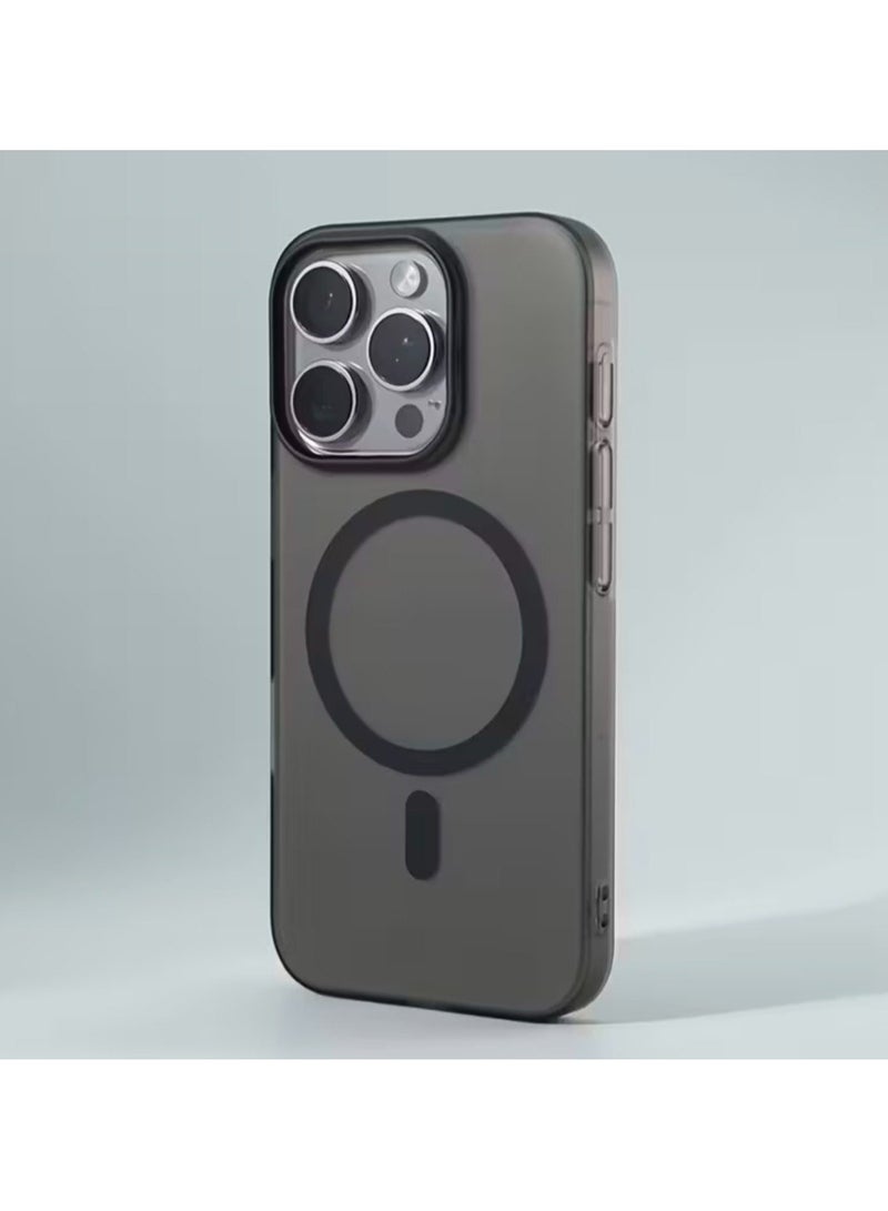 ACLIX Super Slim Magnetic Case for iPhone 16 Pro [Shockproof & Slim] Matte Hard Back Cover with high-Grade Protection | Black - Image 1